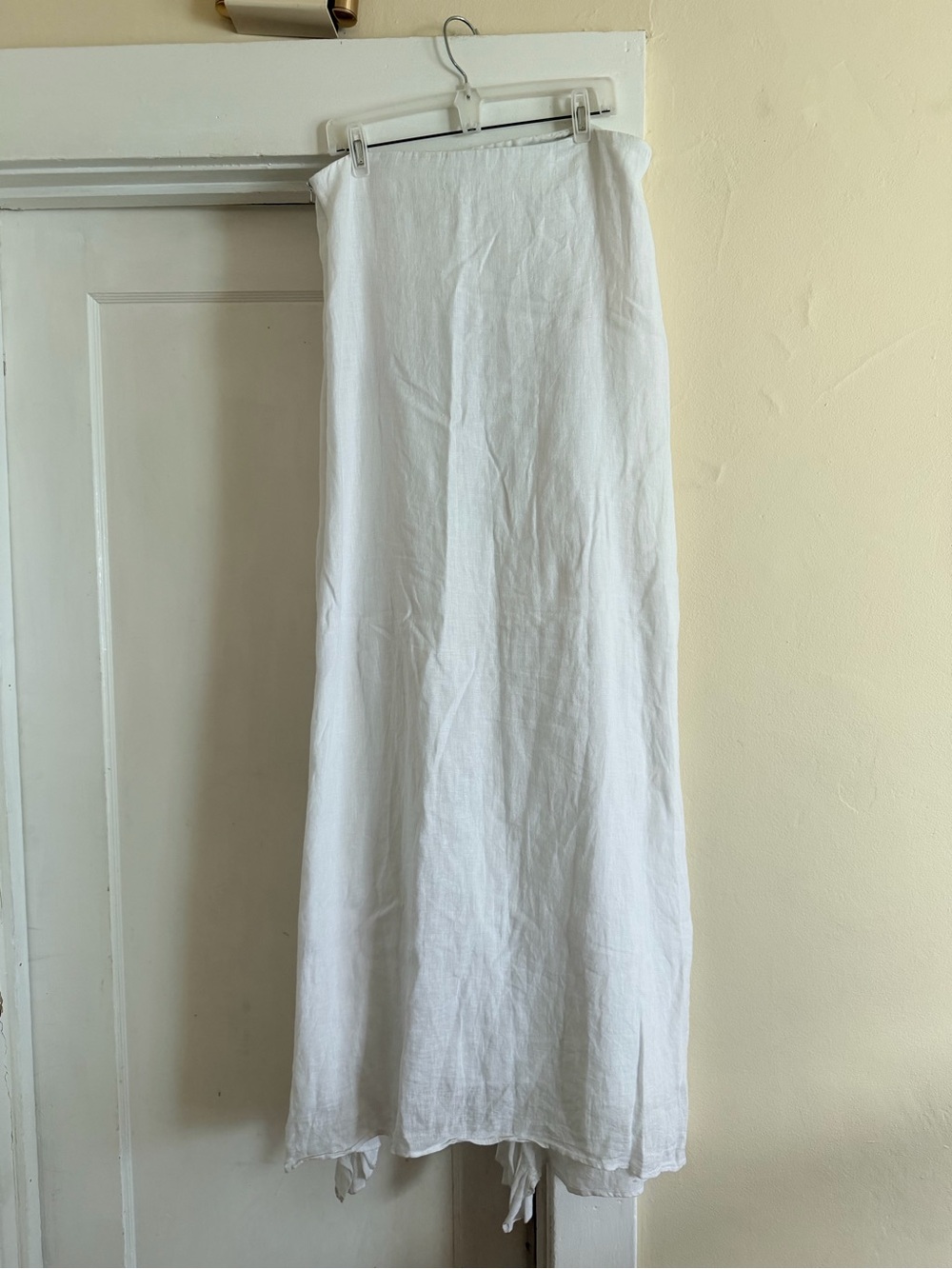 White Strapless Embroidered Ruffle Dress - Picture 2 of 4